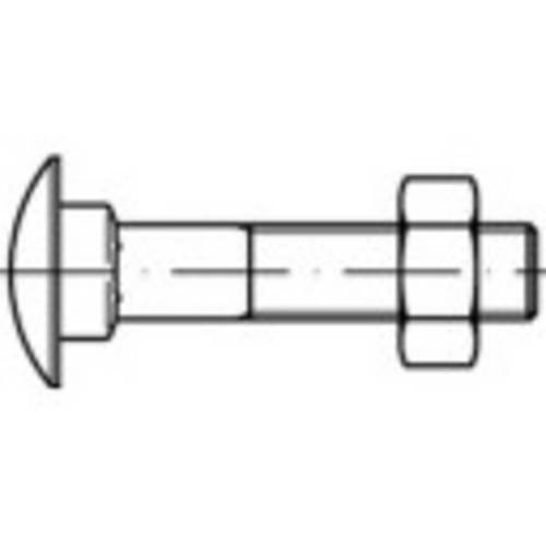 TOOLCRAFT 111144 Flachrundschraube M6 30mm Außensechskant DIN 603 Stahl 500St.