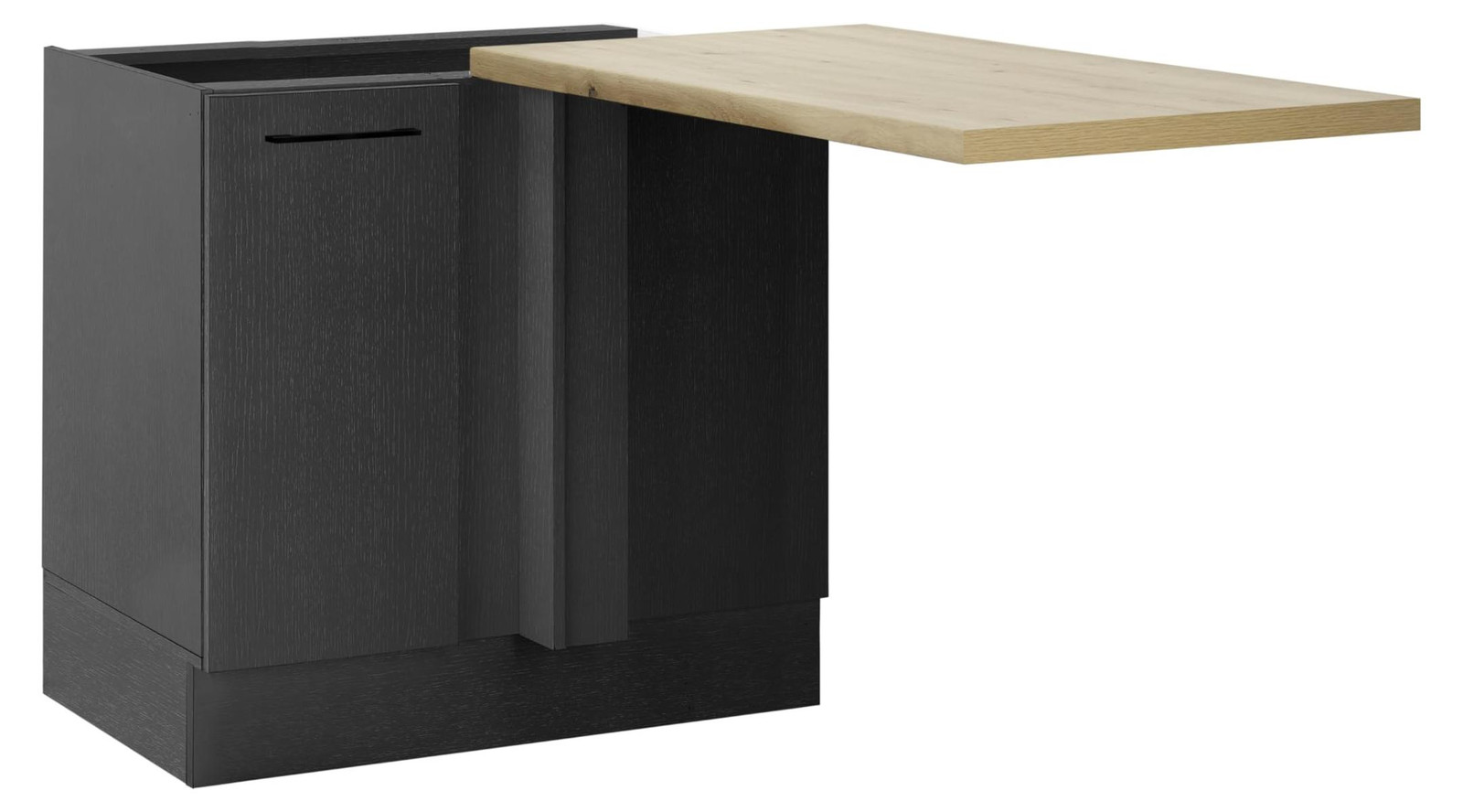 Stella Trading TURIN Keukenwandkast met werkblad, model Artisan Eik, zwart