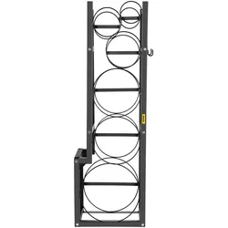 VEVOR Flaschentankständer 1 x 22,68 kg & 2 x 13,61 kg, Flaschentankständer aus Langlebigem Stahlmaterial Korrosions- und rostbeständig Flaschentankregal Fasst 6, Bodenstehend Flaschenregal Schwarz