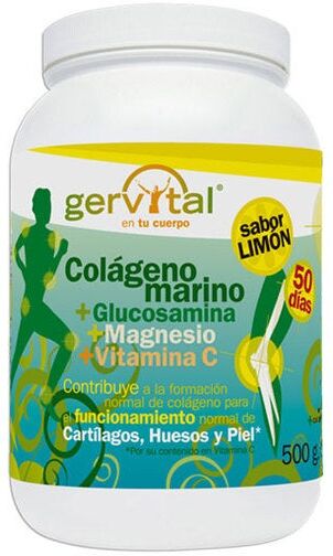 GERVITAL Colágeno Marino + Glucosamina + Sabor Limón Huesos Y Piel