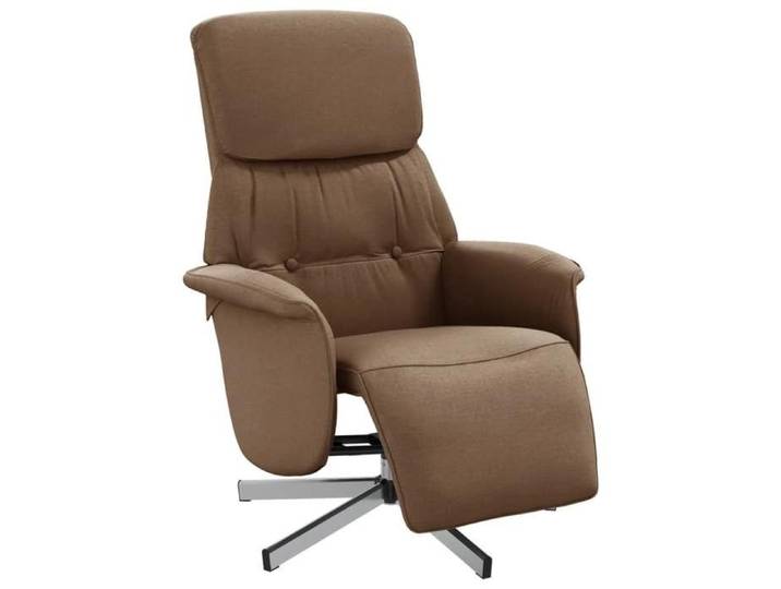 CHIC Fauteuil inclinable avec repose-pieds marron tissu - 71x91x105 cm 564753 S11