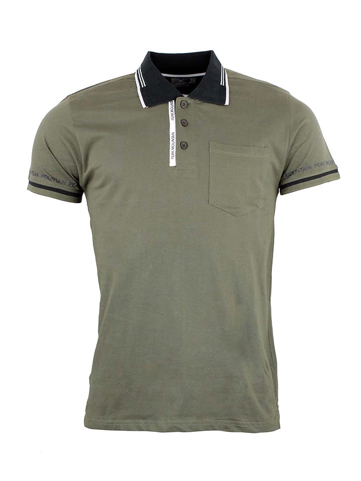 Peak Mountain Poloshirt in Oliv - L