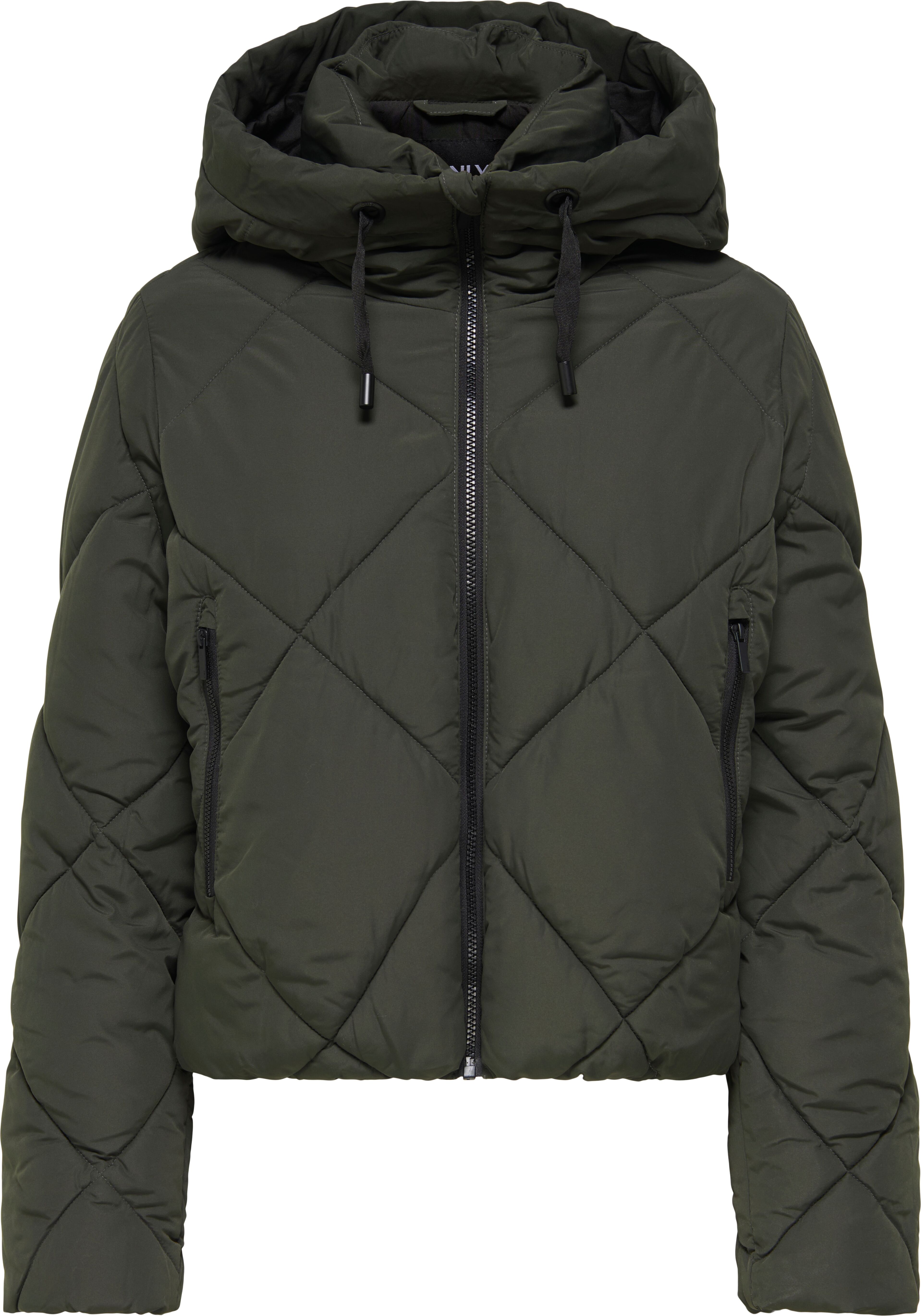 Steppjacke ONLY "ONLMAGGI JACKET CC OTW", Damen, Gr. S, peat, Steppware, Obermaterial: 100% Polyester, unifarben, normal, Jacken Steppjacke, Kunstfaser peat S