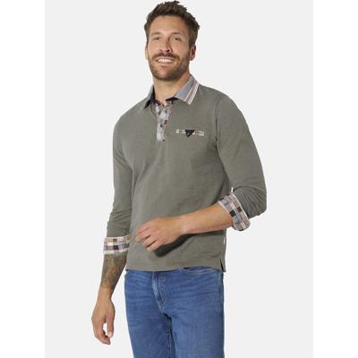 Langarm-Poloshirt BABISTA "Langarm-Poloshirt CIELA", Herren, Gr. 4XL, grün (oliv), Shirts