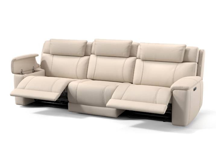 Ledercouch RAVELLO 3-Sitzer XXL Sofa Echtleder Big Sofa Relaxfunktion mit Massage elektrisch