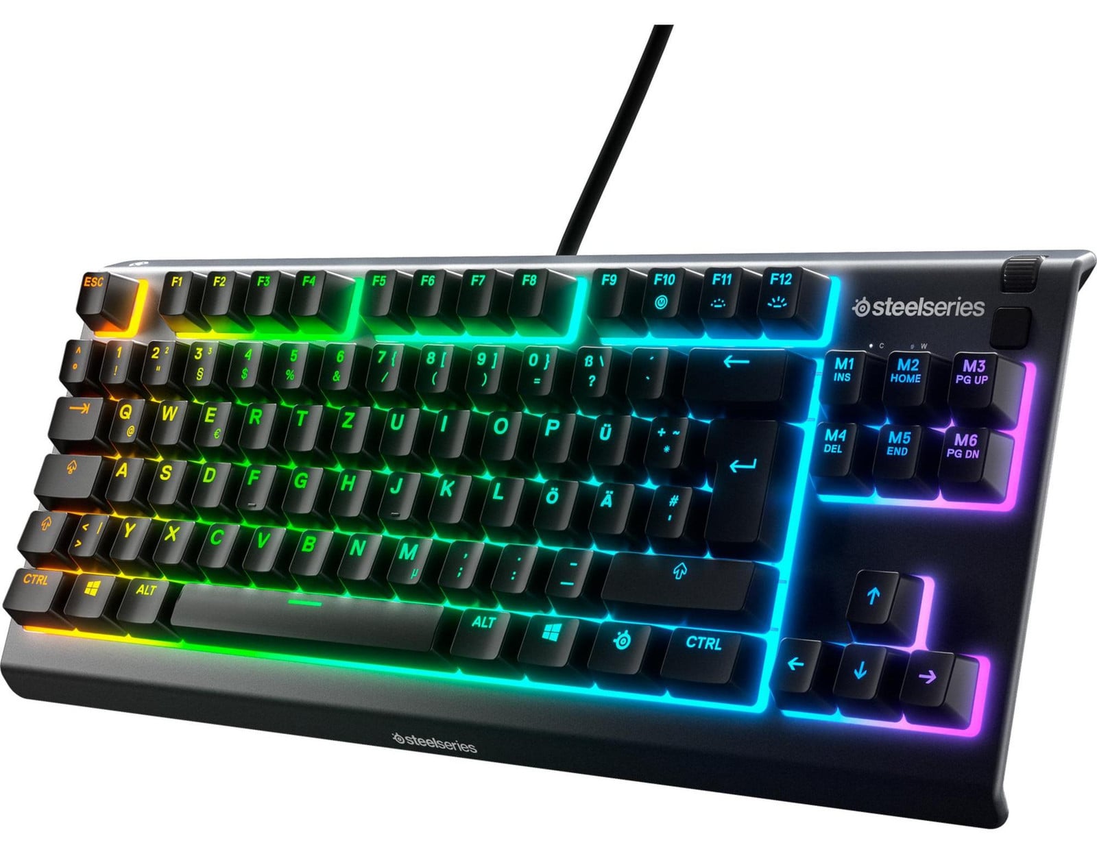 SteelSeries Apex 3 TKL Gaming-toetsenbord – RGB, QWERTZ, zwart