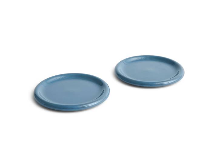 HAY Assiette Barro Dark blue, Ø24 cm lot de 2