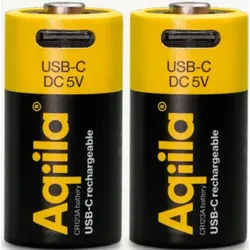 AQIILA Akku CR123A x2 USB-C