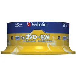 Verbatim DVD+RW 4,7GB 25er Sp. Spindel
