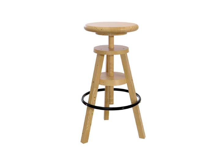 Tabouret de bar bois à vis Miel