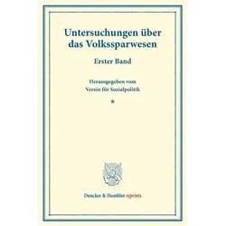 Untersuchungen über das Volkssparwesen., Fachbücher