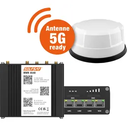 Selfsat 4G Cat 6 WLAN Router MWR 4540 inkl. 5G Panorama Antenne bis 300 Mbps weiß