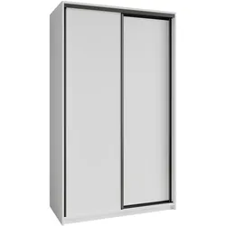 SCHWEBETÜRENSCHRANK NISSE 120/205/60 cm 2-türig Weiß