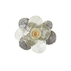 Wanddekoration  Blume , grau , Metall , Maße (cm): B: 61 H: 66 T: 8.0