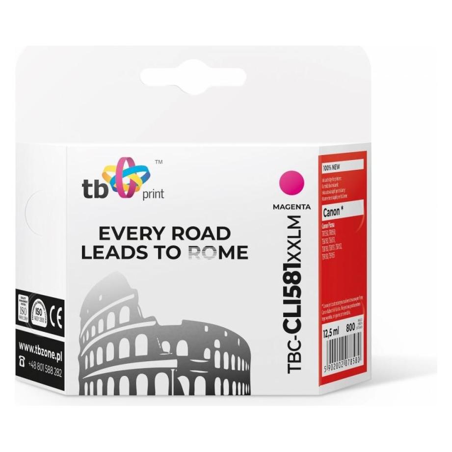 Print TBC-CLI581XXLM ink cartridge 1 pc(s) Compatible Magenta (M) (TBC-CLI581XXLM)