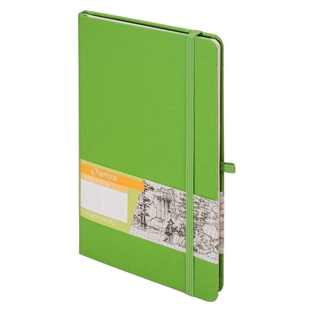 Antrax Notizbuch A5 Linie Romantik Grün (A5, Liniert, Harter Einband) (280251)