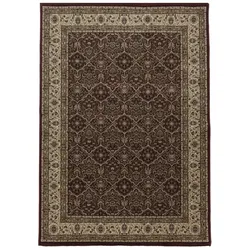 Carpetsale24 Orientteppich Rot 120x170 cm – Kurzflor Teppich im klassischen Vintage Stil für Wohnzimmer, Schlafzimmer, Essbereich