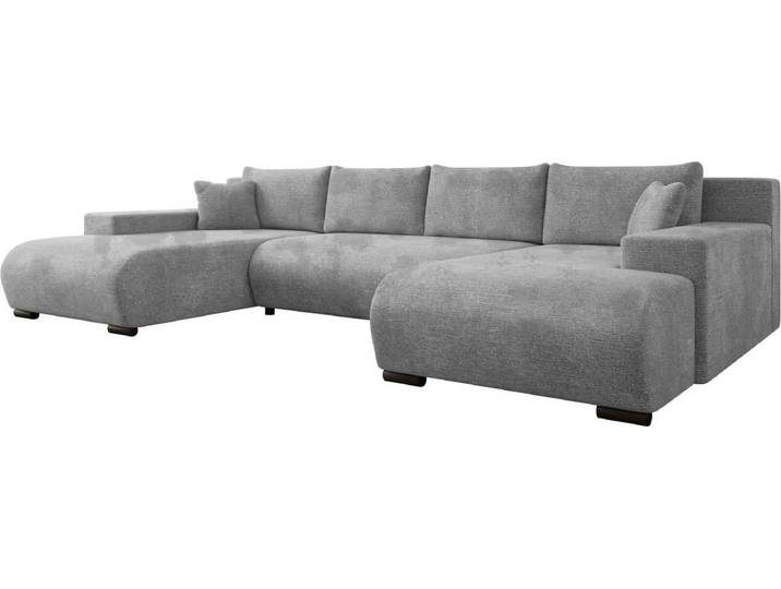 MIRJAN24 Ecksofa Nojan, Wohnzimmer Eckcouch mit Bettkasten und Schlaffunktion, U-Form (Farbe: Wave 15)