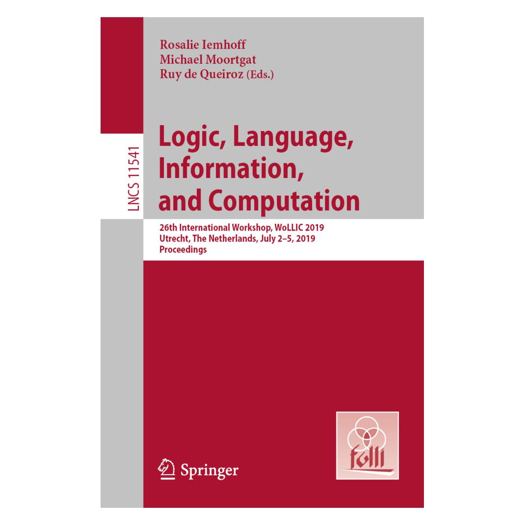 Springer Logic, Language, Information, and Computation (Englisch, Softcover, Michael Moortgat, Rosalie Iemhoff, Ruy De Queiroz) (56071523)