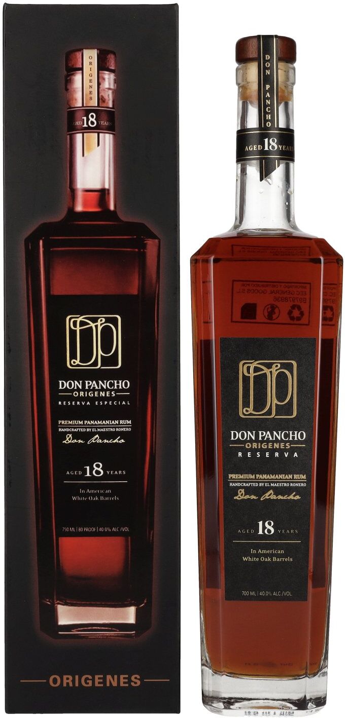 Don Pancho ORIGENES 18 Years Old Premium Panama Rum 40% Vol. 0,7l in Geschenkbox