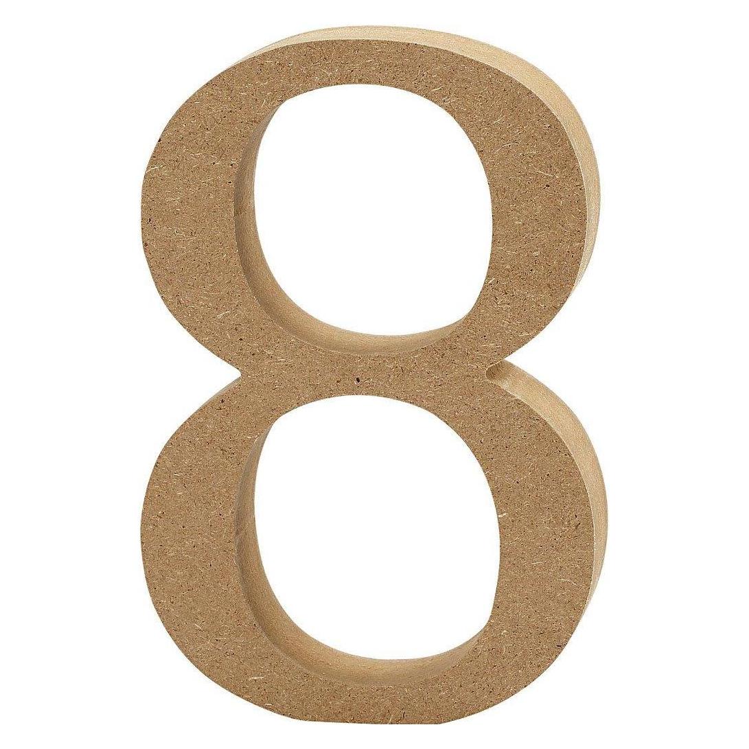 Creativ Company Cijfer 8 MDF 8cm, 1st. (5712854004770)