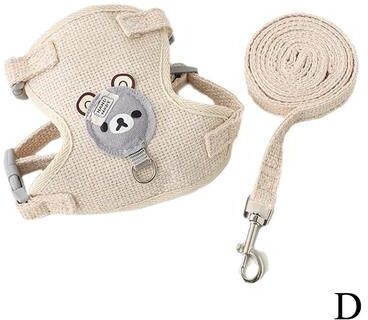 Friendly Fresh Finds Adjustable Pet Harness For Small Dogs And Cats Breathable And Convenient Leash Vest yellow m