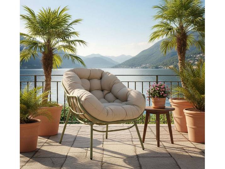 Lesli Living Loungesessel Lesli Living Relaxsessel Cozy Beige hellgrün/hellbeige