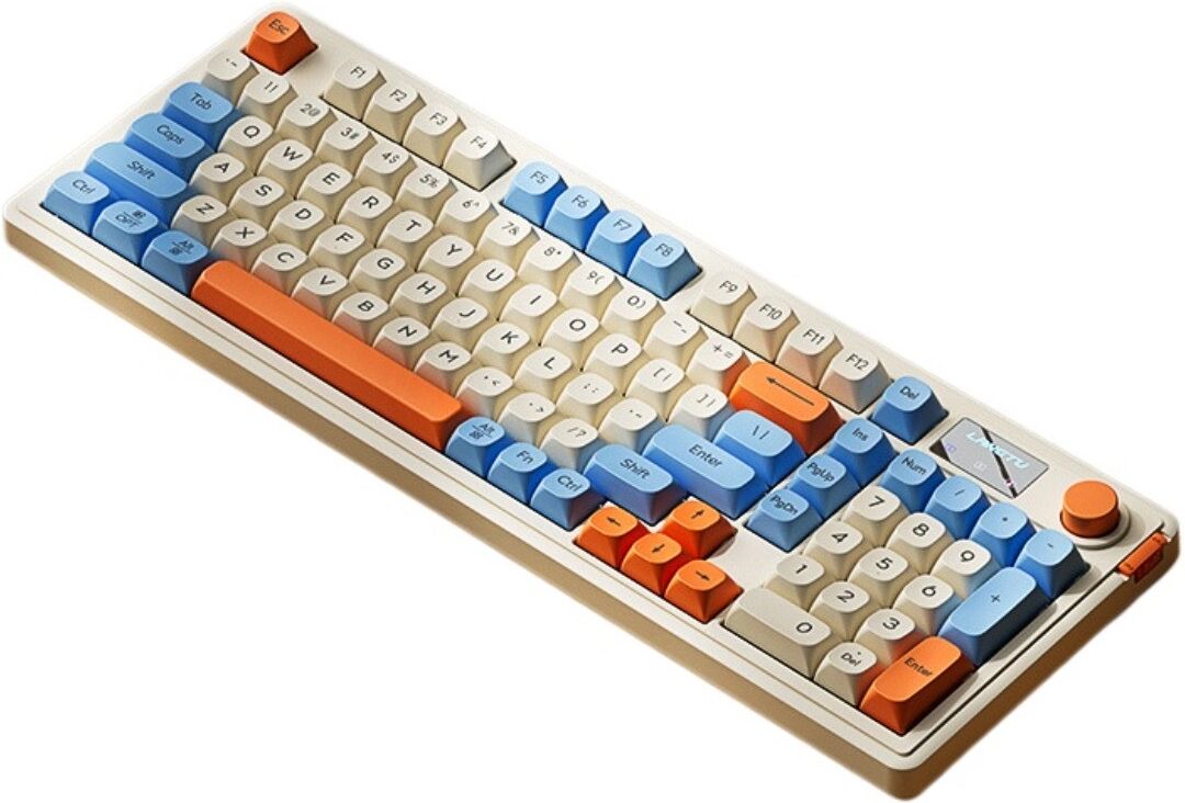 INF Clavier L98 compatible avec Xinghai – 98 touches, membrane ABS fine, rétroéclairage RGB, clavier filaire silencieux pour