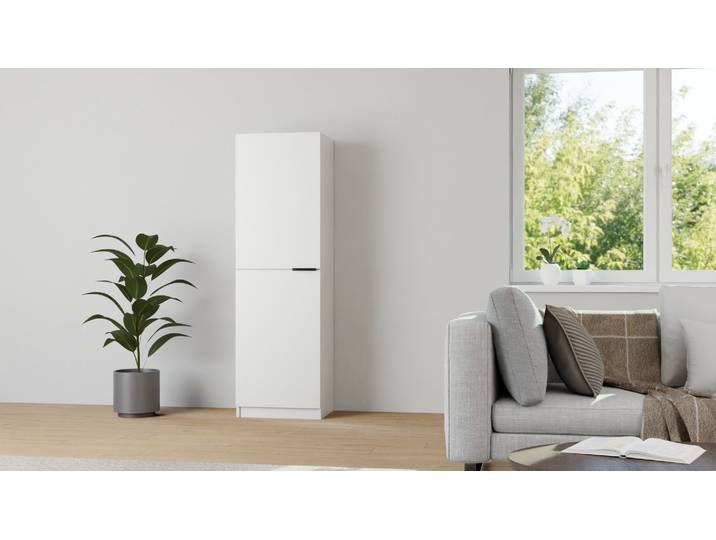 Flexibler Kleiderschrank von Pickawood Premium Dekore Weiß­grau