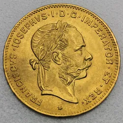 Goldmünze "4 Florin/10 Gulden" (Österreich)