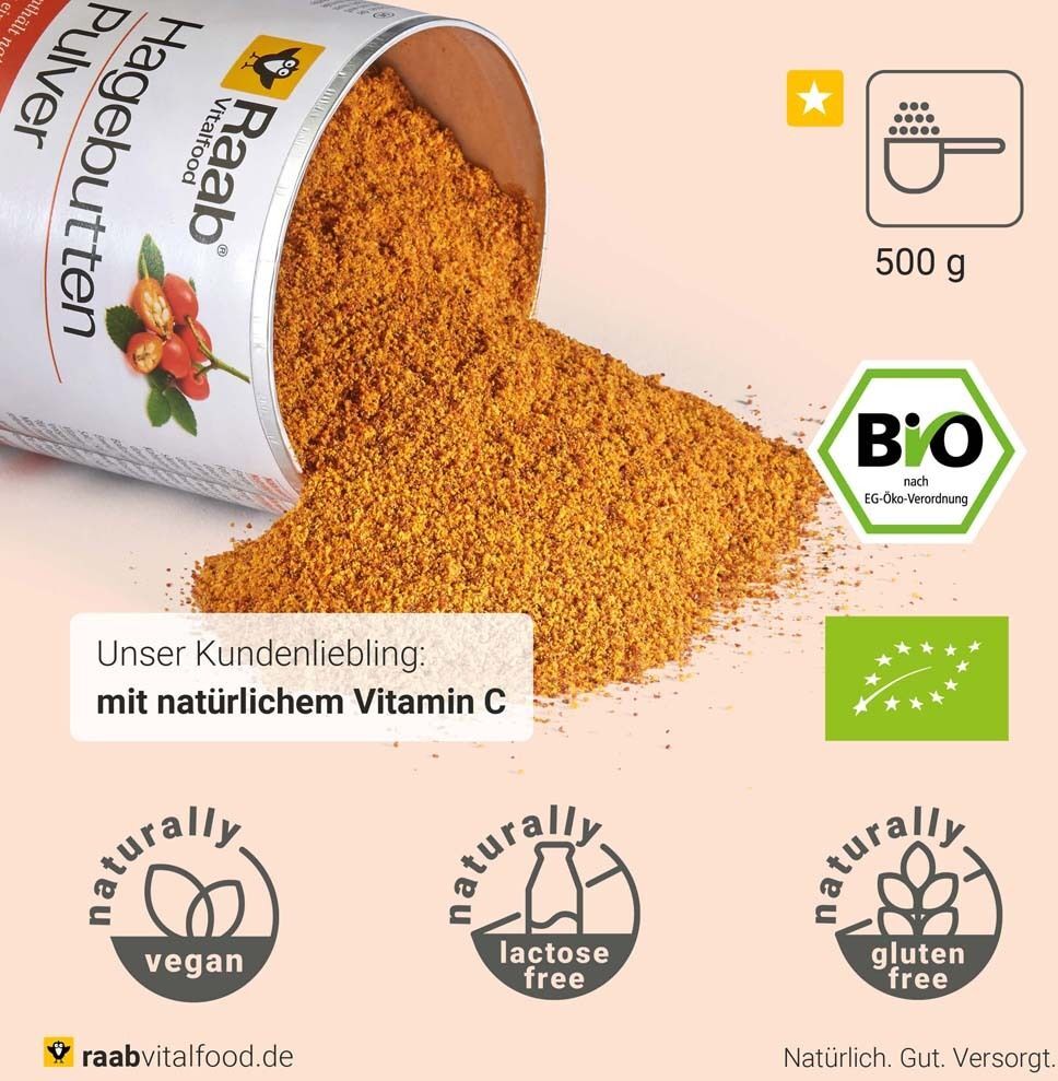 Raab Vitalfood Hagebutte Bio Pulver 500 g