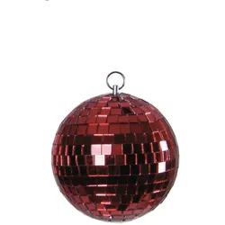 SATISFIRE Spiegelkugel 10cm rot Discokugel Mirrorball Party Disko Deko
