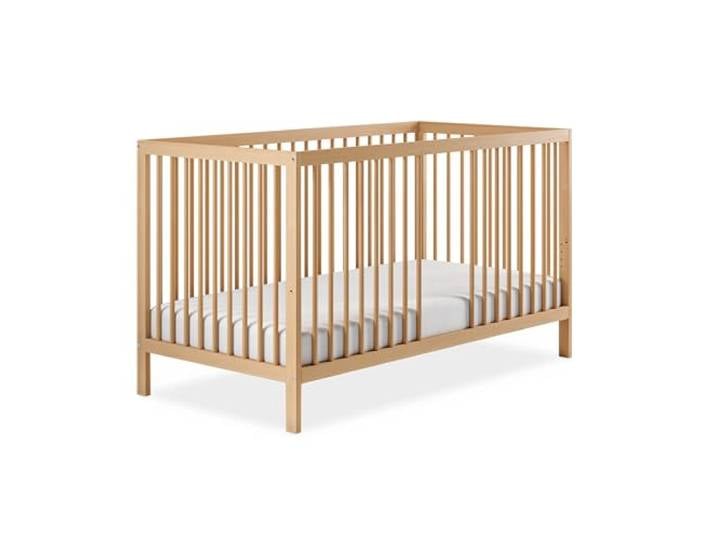 Ehrenkind® Babybett PUR 120x60 aus Buchenholz Natur Kinderbett 9-Fach höhenverstellbar mit entnehmbaren Stangen Baby Bett