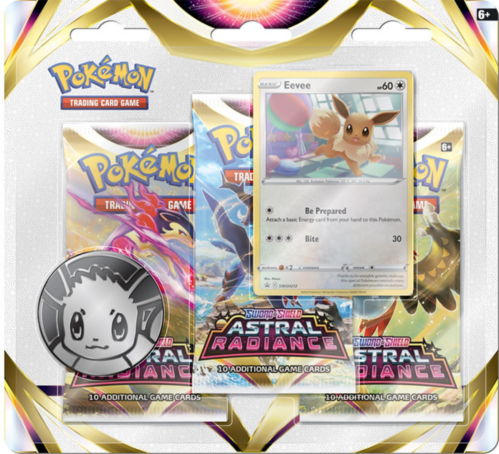 Pokémon Astral Radiance Eevee 3-kaarten blisterverpakking van The Pokemon Company