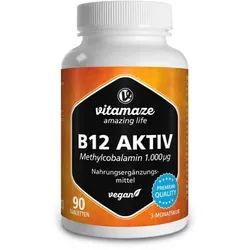 B12 AKTIV 1.000 μg vegan Tabletten 90 St