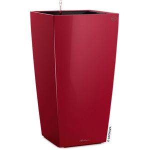 Lechuza Übertopf CUBICO 50, rot hochglanz, 50 x 95 x 50 cm, aus Kunststoff, für innen & außen, Wasserspeicher & Innentopf