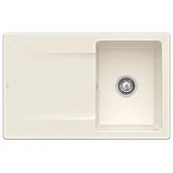 Villeroy & Boch Siluet Einbauspüle 333401KR mit Ablaufgarnitur und Handbetätigung, Crema