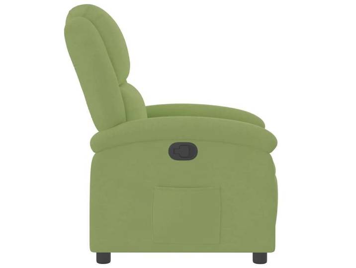 Fauteuil relax - Vert - Fauteuil inclinable - maximale : 110 kg - vert clair velours 71x86.5x99.5 cm F7387