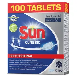 SUN Professional Classic Tablets 100 Tabs Spülmaschinentabs, geeignet für Tee- und Kaffeeflecken