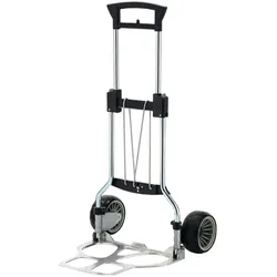 HP Autozubehör, Transportwagen, Transportkarren klappbar Stahlrohr, verchromt Aluminium Höhe 1120 mm Schaufellänge 420 mm Schaufe... (100 kg)