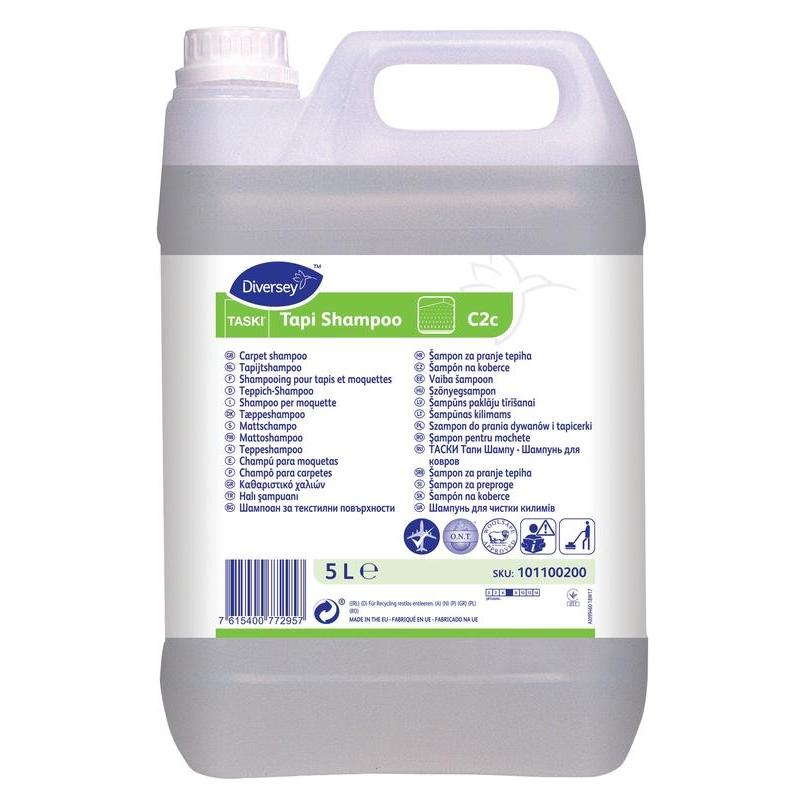 Diversey TASKI Tapi Shampoo, Neutrales Teppich-Shampoo, Wollsiegel geprüft, O.N.T. Technologie (Flüssiges Shampoo) (47539405)