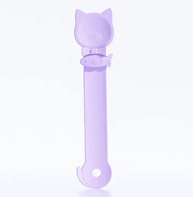 Inspire Picks Cat Lick Spoon Feeder Long Handle Wet Food & Treat Dispensing Spoon purple