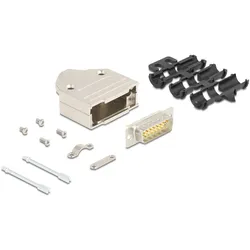 DELOCK Steckergehäuse Sub-D 15Pin aus Metall Stecker