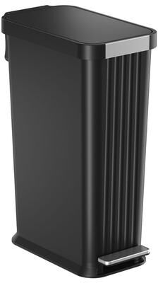 iTouchless SoftStep Slim 13.2‑Gallon Step Kitchen Trash Can with AbsorbX Odor Filter