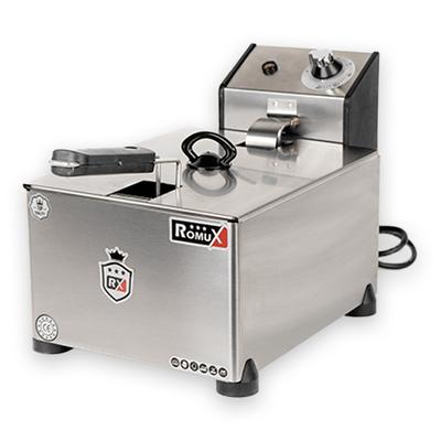 Romux® Elektrische Fritteuse Professionelle 5 Liter Tischgerät Einfach | Fritteuse aus Edelstahl 3500 W mit Sicherheitsthermostat