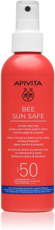 Apivita Bee Sun Safe Hydra Melting Ultra-Light Spray SPF50 lait protecteur solaire en spray SPF 50 200 ml