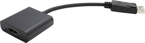 Value DisplayPort / HDMI Adapterkabel DisplayPort Stecker, HDMI-A Buchse 0.15 m Schwarz 12.99.3134 DisplayPort-Kabel
