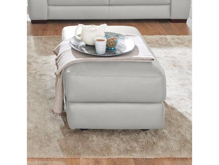 Hocker CALIA ITALIA Gaia, hochwertiger, edler Lederhocker mit erstklassigem Sitzkomfort , braun (tortora), B:67cm H:44cm T:90cm, Leder SORRENTO - 100% Leder;Leder BULL - 100% Leder, Hocker, Hocker