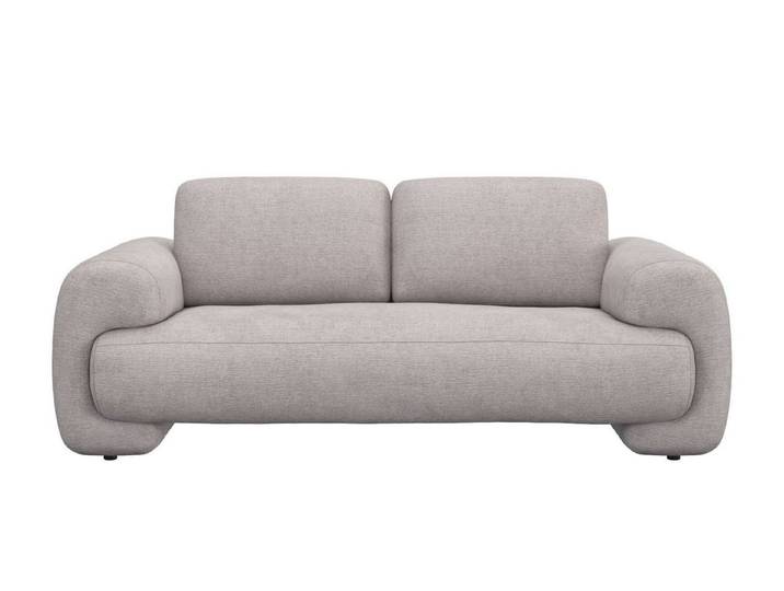 FLEXLUX 2,5-Sitzer Molino Designsofa, Polstersofa, Einzelsofa, Couch, Kaltschaum & Stahl-Wellen für erstklassigen Sitzkomfort, Füsse Schwarz