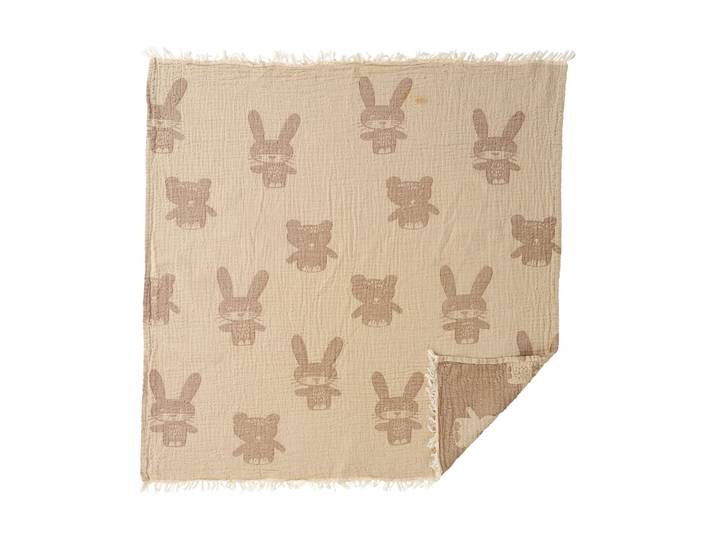 Klippan Yllefabrik Couverture Bunny&Bear 75x90 cm Grey